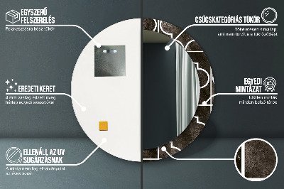 Miroir rond avec décoration Carreaux anciens