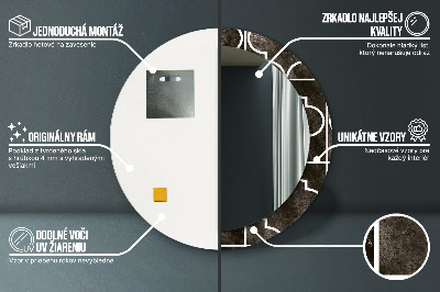 Miroir rond avec décoration Carreaux anciens