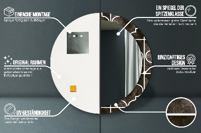 Miroir rond avec décoration Carreaux anciens
