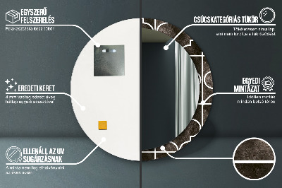 Miroir rond avec décoration Carreaux anciens