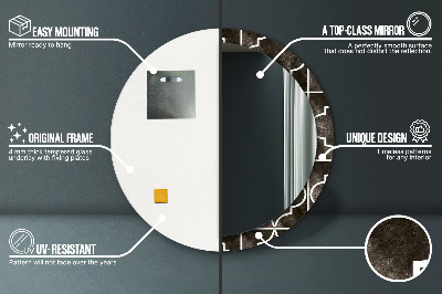 Miroir rond avec décoration Carreaux anciens