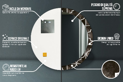 Miroir rond avec décoration Carreaux anciens