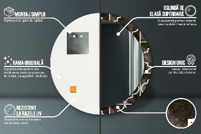 Miroir rond avec décoration Carreaux anciens