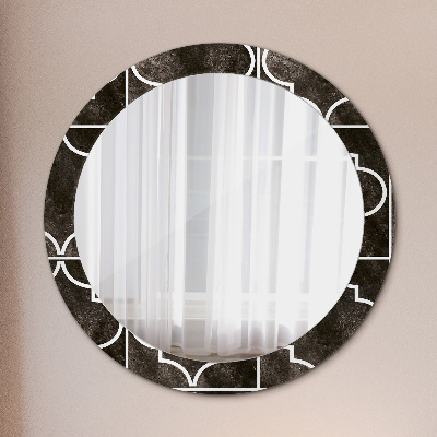 Miroir rond avec décoration Carreaux anciens