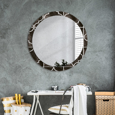 Miroir rond avec décoration Carreaux anciens