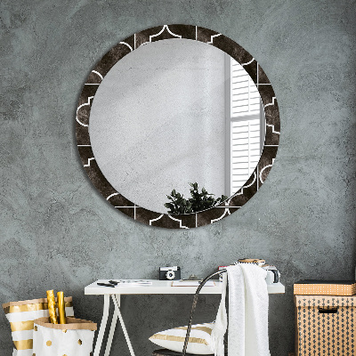 Miroir rond avec décoration Carreaux anciens