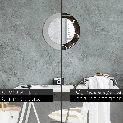 Miroir rond avec décoration Carreaux anciens