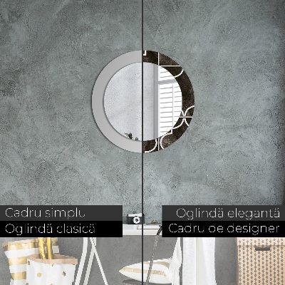 Miroir rond avec décoration Carreaux anciens