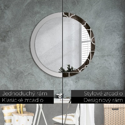 Miroir rond avec décoration Carreaux anciens