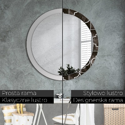 Miroir rond avec décoration Carreaux anciens