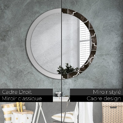 Miroir rond avec décoration Carreaux anciens