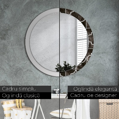 Miroir rond avec décoration Carreaux anciens