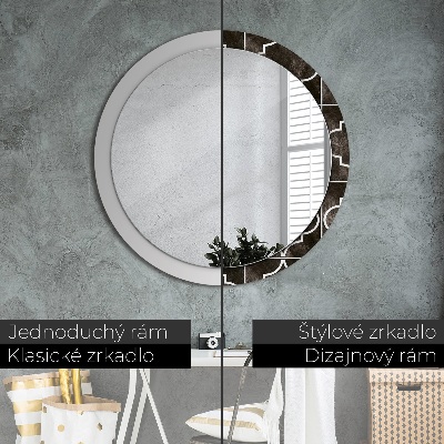 Miroir rond avec décoration Carreaux anciens