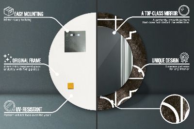 Miroir rond avec décoration Carreaux anciens