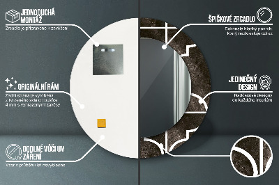 Miroir rond avec décoration Carreaux anciens
