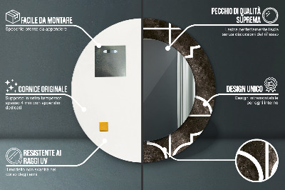 Miroir rond avec décoration Carreaux anciens