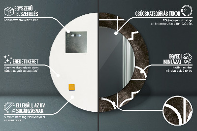 Miroir rond avec décoration Carreaux anciens