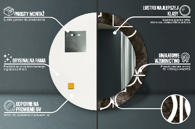 Miroir rond avec décoration Carreaux anciens