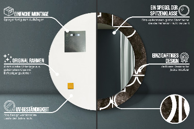 Miroir rond avec décoration Carreaux anciens