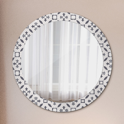 Miroir rond imprimé Carreaux anciens