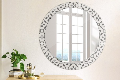 Miroir rond imprimé Carreaux anciens