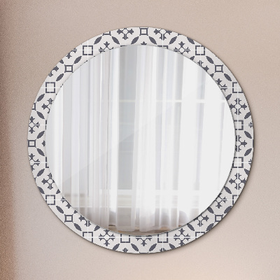 Miroir rond imprimé Carreaux anciens