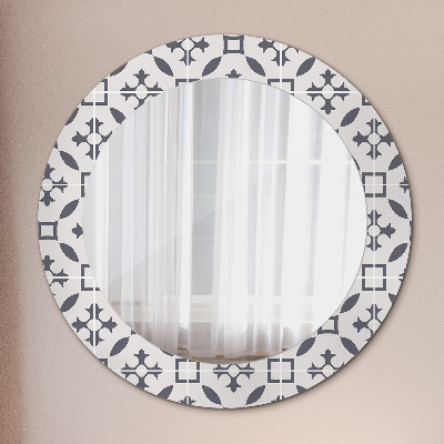 Miroir rond imprimé Carreaux anciens