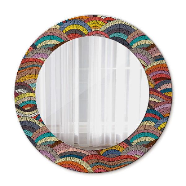 Miroir rond avec décoration Ornement bohème