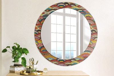 Miroir rond avec décoration Ornement bohème
