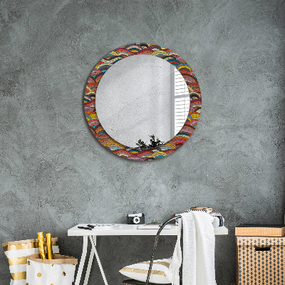 Miroir rond avec décoration Ornement bohème