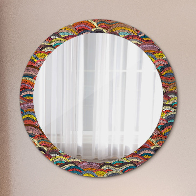 Miroir rond avec décoration Ornement bohème