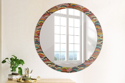 Miroir rond avec décoration Ornement bohème