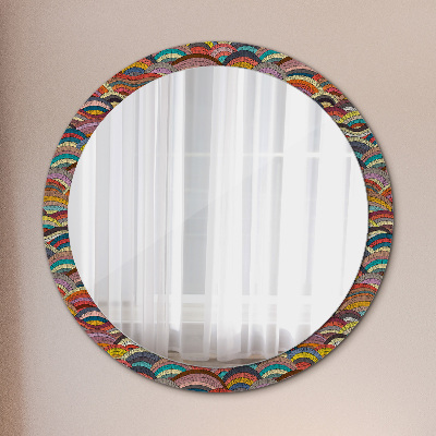 Miroir rond avec décoration Ornement bohème