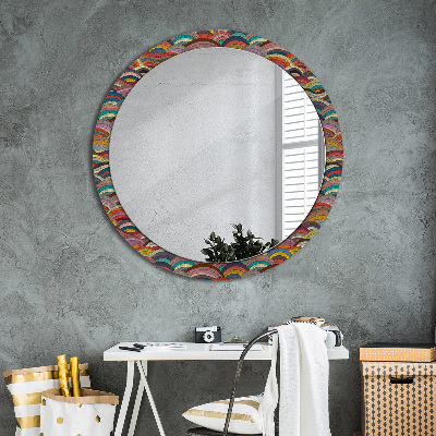 Miroir rond avec décoration Ornement bohème