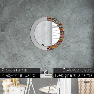 Miroir rond avec décoration Ornement bohème