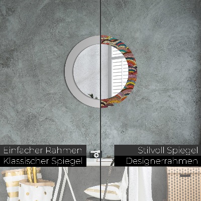 Miroir rond avec décoration Ornement bohème