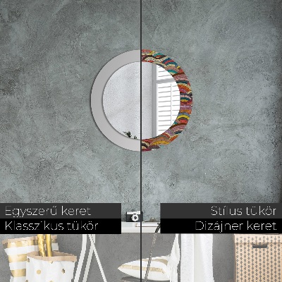 Miroir rond avec décoration Ornement bohème