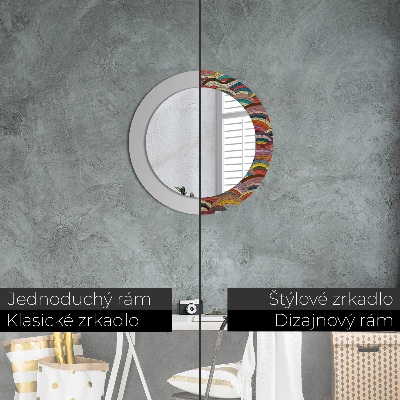 Miroir rond avec décoration Ornement bohème
