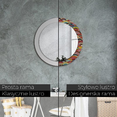 Miroir rond avec décoration Ornement bohème