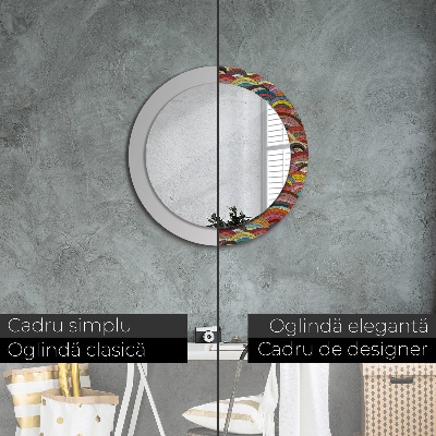 Miroir rond avec décoration Ornement bohème