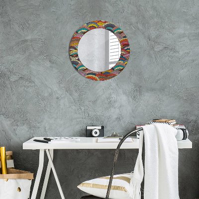 Miroir rond avec décoration Ornement bohème