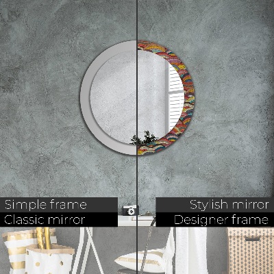 Miroir rond avec décoration Ornement bohème