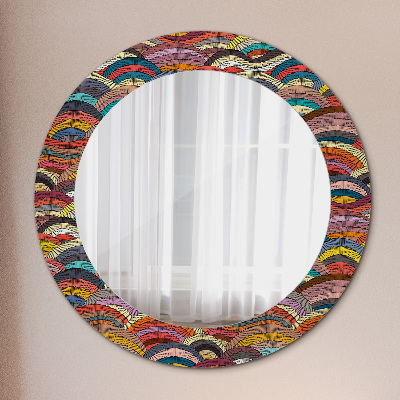 Miroir rond avec décoration Ornement bohème