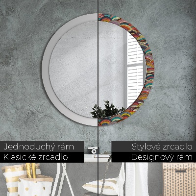 Miroir rond avec décoration Ornement bohème