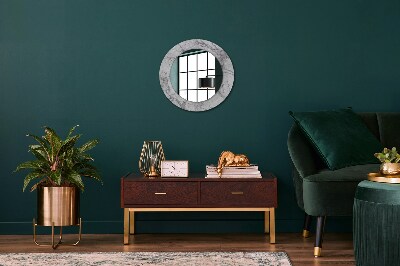 Miroir rond avec décoration Marbre blanc