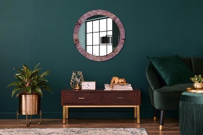 Miroir rond imprimé Marbre avec de l'or