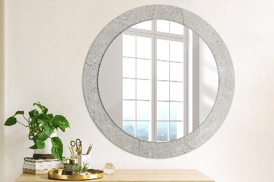 Miroir rond avec décoration Ciment gris