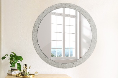 Miroir rond avec décoration Ciment gris