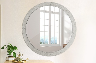 Miroir rond avec décoration Ciment gris