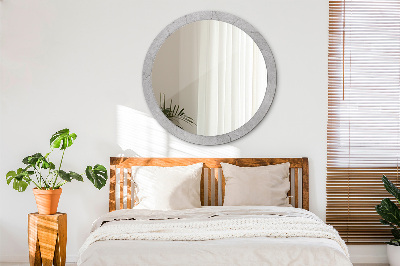 Miroir rond avec décoration Ciment gris